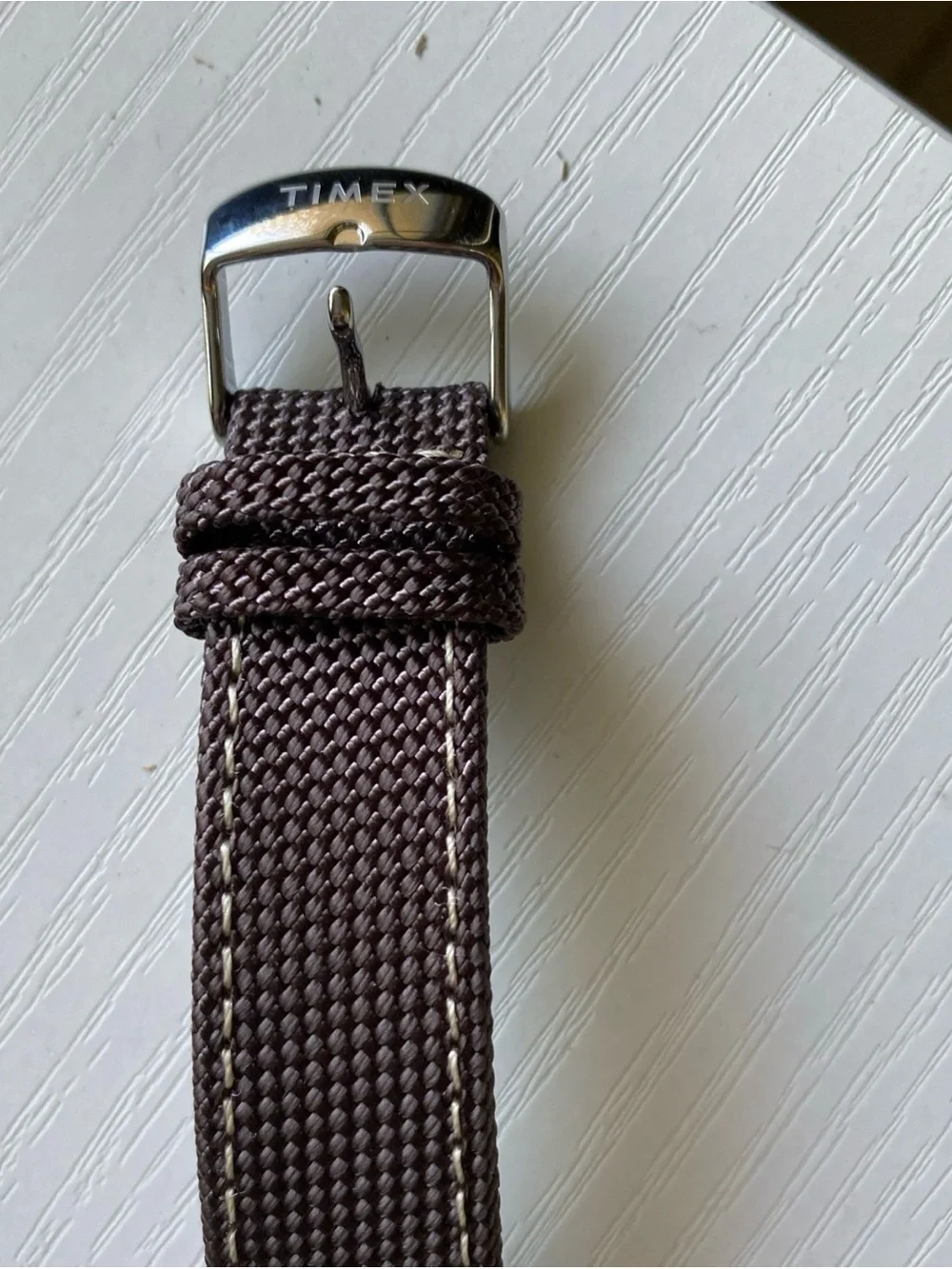 Timex Expedition Cream Dial Field Watch with Brown Strap
